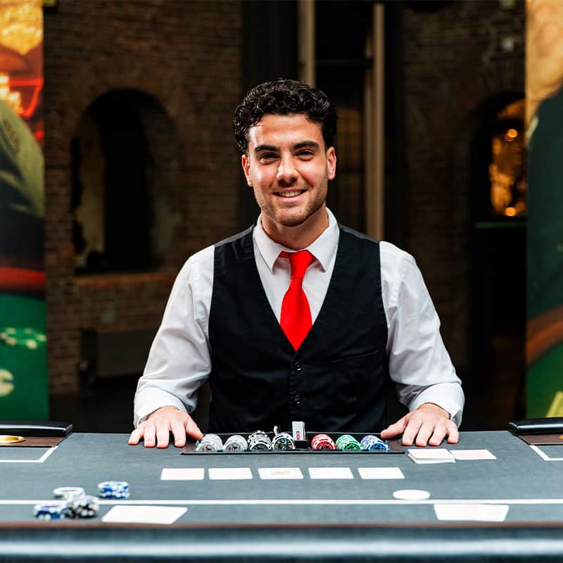Pokertafel huren met croupier